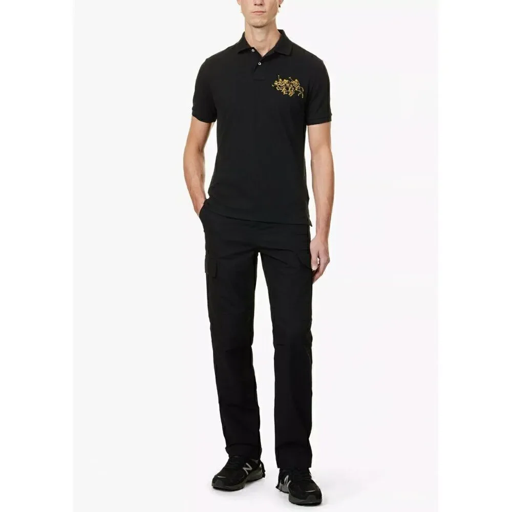 Polo Ralph Lauren Men's Slim Fit Lunar New Year Triple-Pony Polo Shirt Blue XL